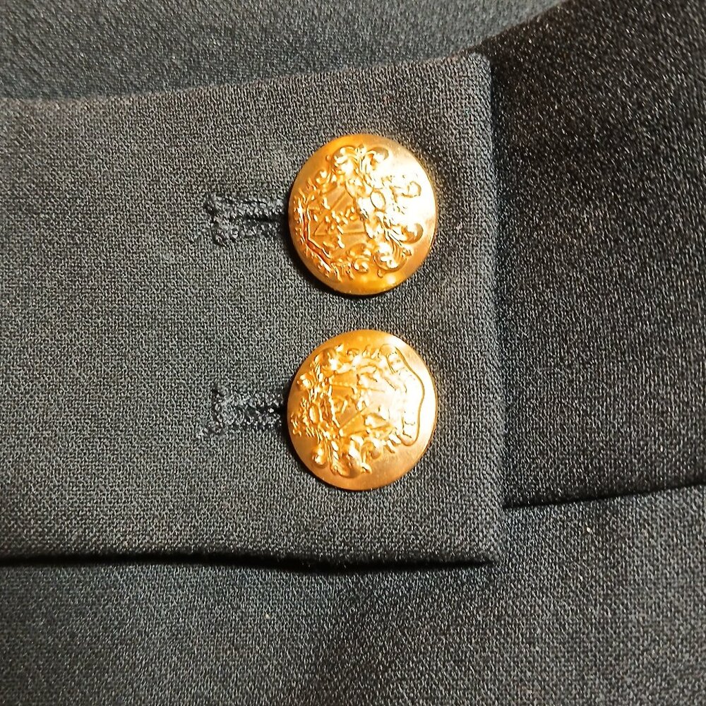 VERONICA BEARD Renzo Slim Leg Ankle Gold Crest Buttons Pants - Like New - Picture 7 of 16